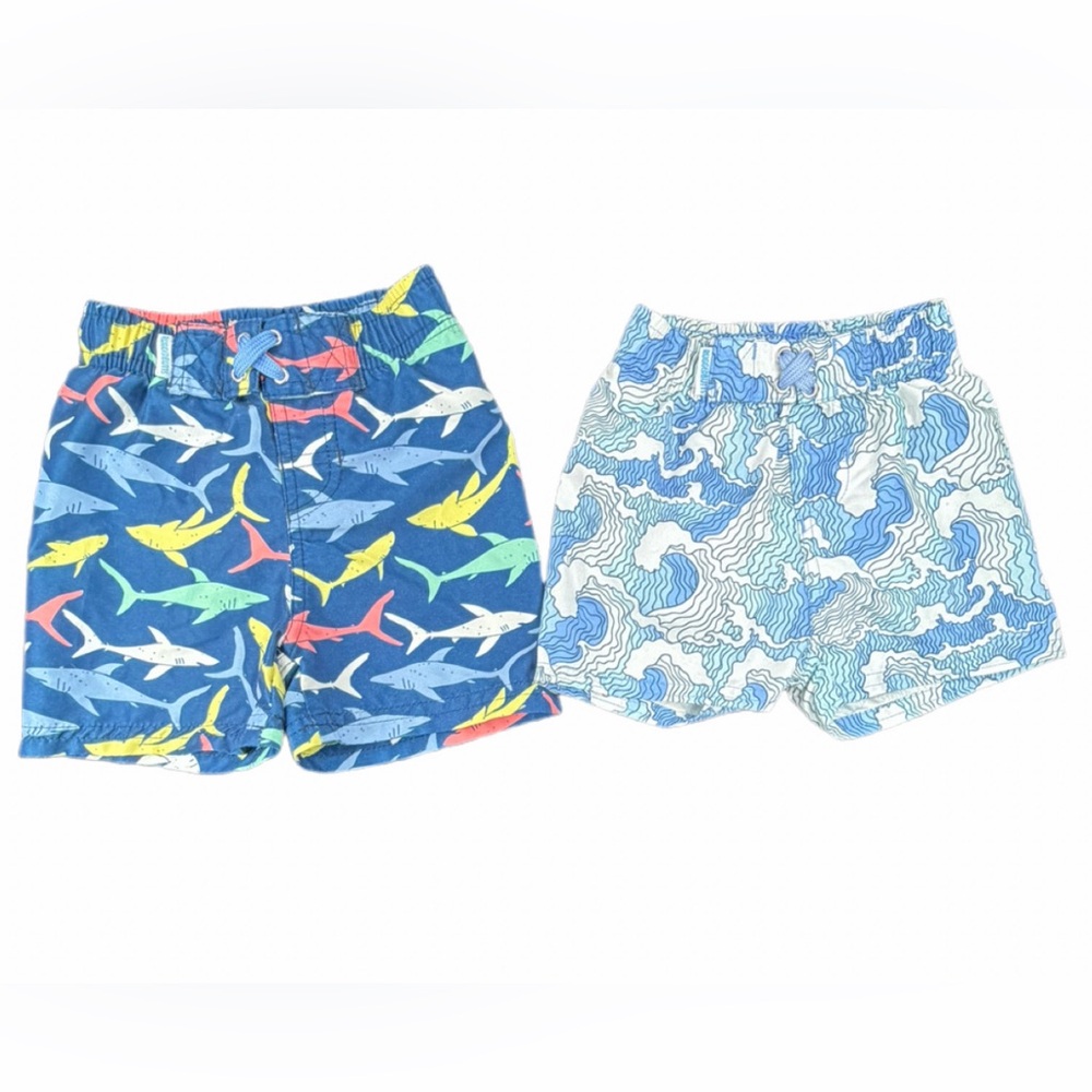 RUGGED BUTTS Bundle of Boys Lined Swim Trunks - 6-12M